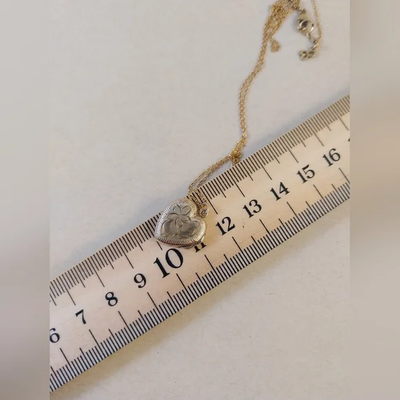 Birks Gold Filled Floral Heart Necklace - Picture 6 of 14